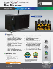 49" Beer Dispenser, DD49-1-HC