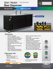 73" Beer Dispenser, DD73-2-HC