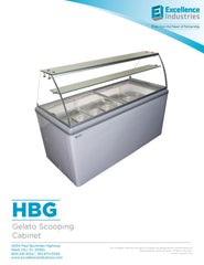 Excellence Industries HBG Gelato Dipping Cabinet with LED