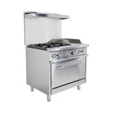 HSD-B36-G12 Gas Range with Griddle & Oven, 36"*33"*60", 1-Year Labor & Parts