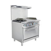 HSD-B36-G24 Gas Range with Griddle & Oven, 36"*33"*60", 1-Year Labor & Parts