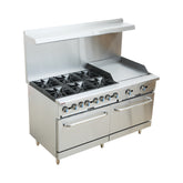 HSD-B60-G24 Gas Range with Griddle & Oven, 60"*33"*60", 1-Year Labor & Parts