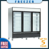 MPF-83G Reach-in Display Freezer, 82"*32"*82", 2-Year labor & Parts 5-Year compressor