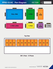 12 Pan Pizza Prep Table, PP93-12-HC