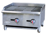 24" 2 Burner Radiant Charbroiler, SCBS-24