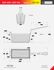 4 Tube LP Gas Fryer, SGF-50L