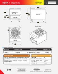 1 Burner Stock Pot, SSSP-1