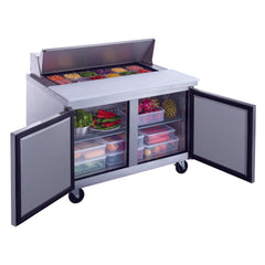DSP48-12-S2, Commercial 48" 12 Pan Salad, Sandwich Food Prep Table Refrigerator 11.47 cu. ft.