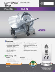 Slicer with 12" blade,  SLC-12