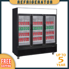 CG1.9L3-HC Glass Door Merchandiser Refrigerator, 78"*32"*81", 1-Year labor & Parts 5-Year compressor