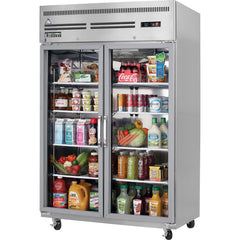 Everestref ESGR2, 49 3/4", 2 Glass Door (Swing)  Refrigerator