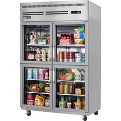 Everestref ESGRH4, 49 3/4", 2 Section Half Glass Door Refrigeraton