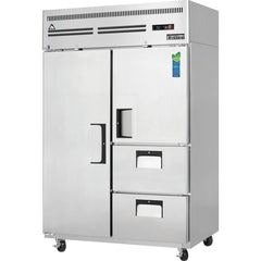 Everestref ESR2D2,  49 3/4" 2 Section - 1 Full Dr (LFT), 1 Half Dr (RT; Top) & 2 Drawer (RT; Bottom) Refrigerator