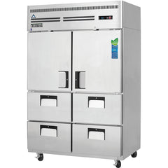 Everestref ESR2D4,  49 3/4" 2 Section - 2 Half Dr (LFT & RT; Top) & 4 Drawer (LFT & RT; Bottom 2 each) Refrigerator
