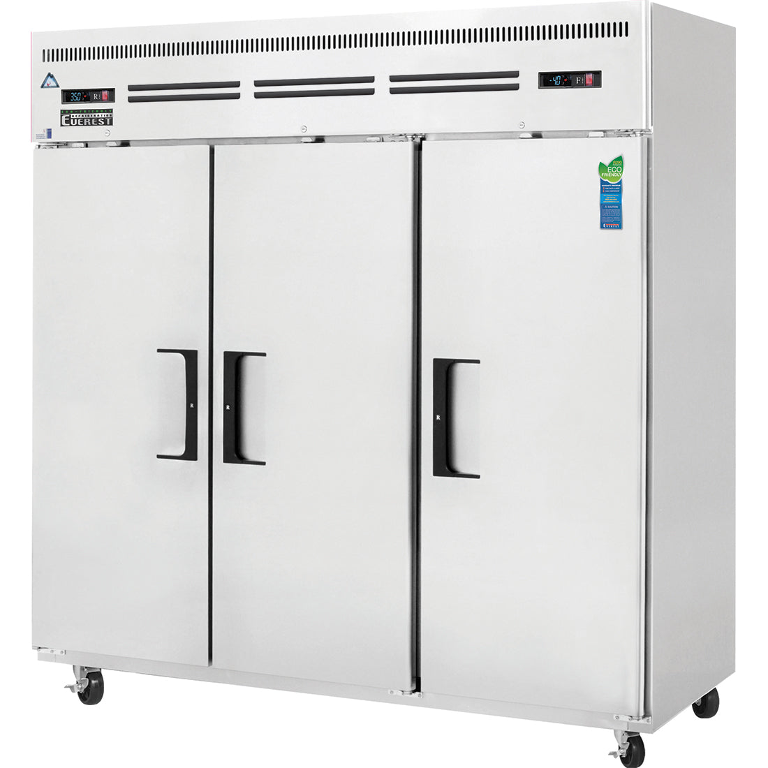 Everestref ESRF3,  75" 3 Door (2/3 Ref & 1/3 Fzr) Dual Temp