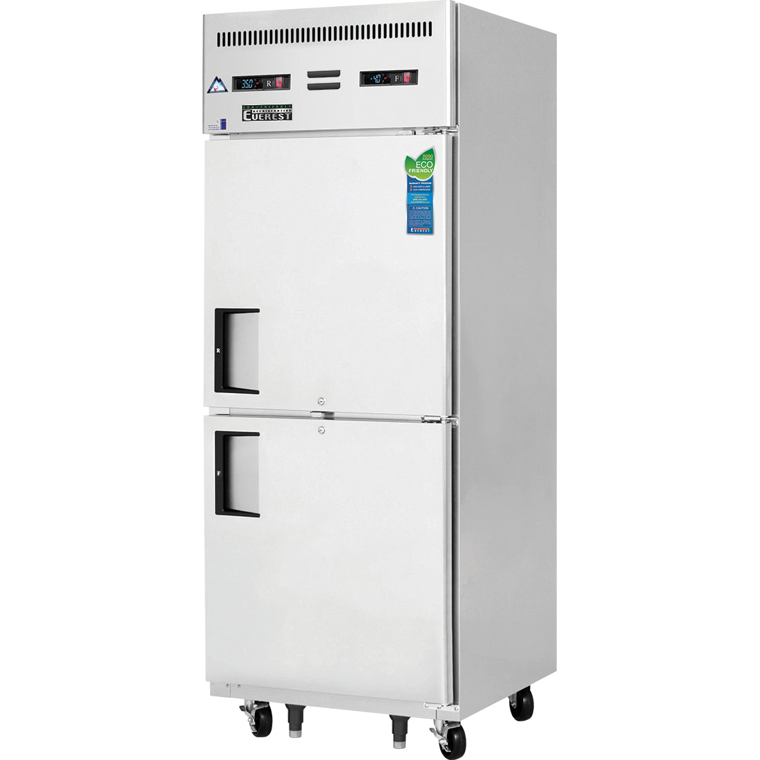 Everestref ESRFH2,  29 1/4" 1 Section Half Door (1/2 Ref & 1/2 Fzr) Dual Temp