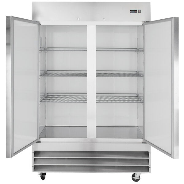 54" 2 Solid Door Reach-In Refrigerator, MR-49