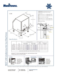 Manitowoc NEO® 240 Undercounter Ice Machines