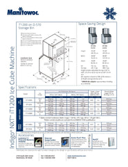 Manitowoc Indigo NXT Series iT1200 Ice Cube Machine