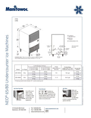 Manitowoc NEO® 65/80 Undercounter Ice Machines