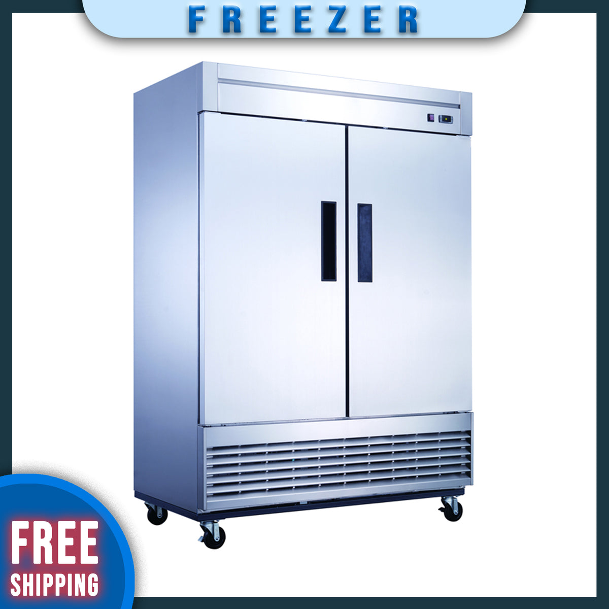 MF-49 2-Door Reach-in Commercial Freezer, 54"*32"*83", 3-Year labor 5-Year Parts 10-Year compressor