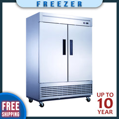 MF-49 2-Door Reach-in Commercial Freezer, 54"*32"*83", 3-Year labor 5-Year Parts 10-Year compressor