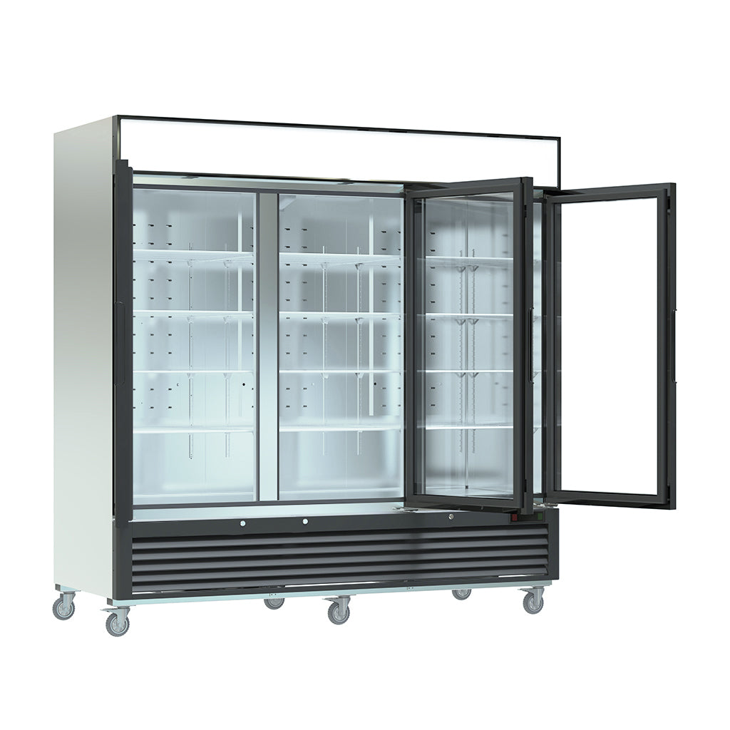 MPF-83G Reach-in Display Freezer, 80"*31"*84", 2-Year labor & Parts 5-Year compressor