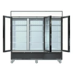 MPF-83G Reach-in Display Freezer, 80"*31"*84", 2-Year labor & Parts 5-Year compressor
