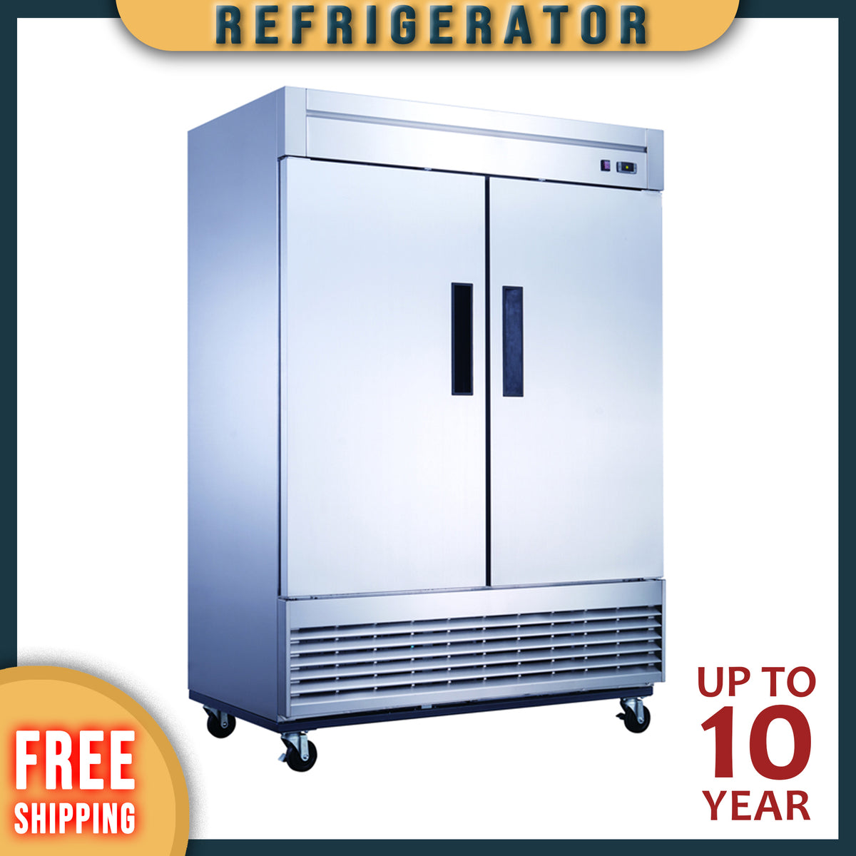 CR-49 Reach-In Refrigerator, 54"*32"*82", 3-Year labor 5-Year Parts 10-Year compressor