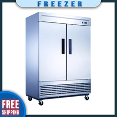 55" 2 Solid Door Reach-In Freezer, A55F