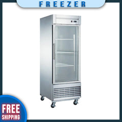 KF-23BG Reach-in Display Freezer, 28"*33"*80", 1-Year labor & Parts 5-Year compressor