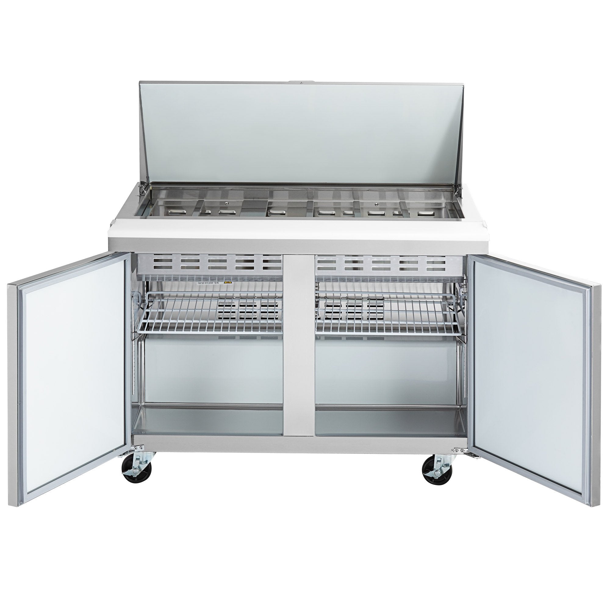 MSR-48M Mega Top Refrigerated Sandwich Prep Table, 47"*35"*46", 3-Year labor 5-Year Parts 10-Year compressor