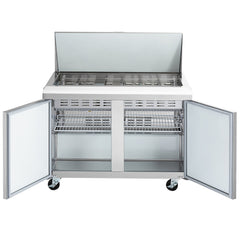 47" 2 Door Mega Top Refrigerated Sandwich Prep Table,  MSR-48M