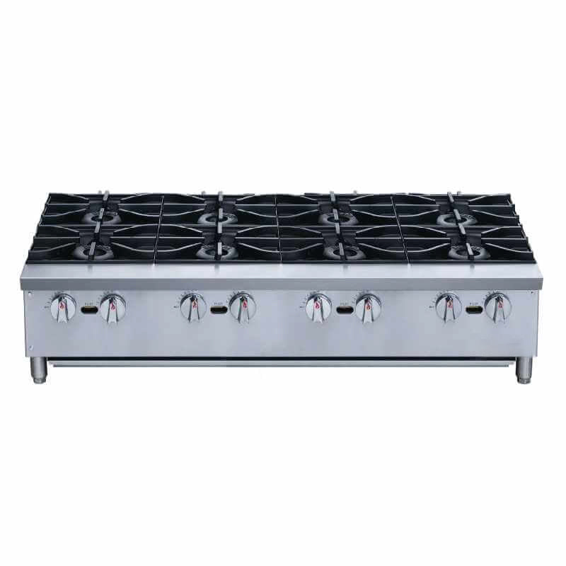 48" Commercial Hot Plate with 8 Burners, ECHPA48, 224000 BTUs