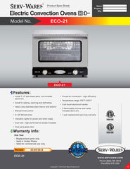 Electric Convection Oven, ECO-21