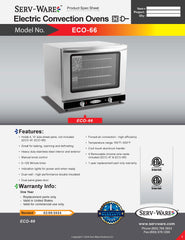 Electric Convection Oven, ECO-66