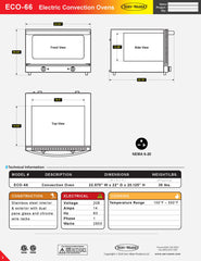 Electric Convection Oven, ECO-66