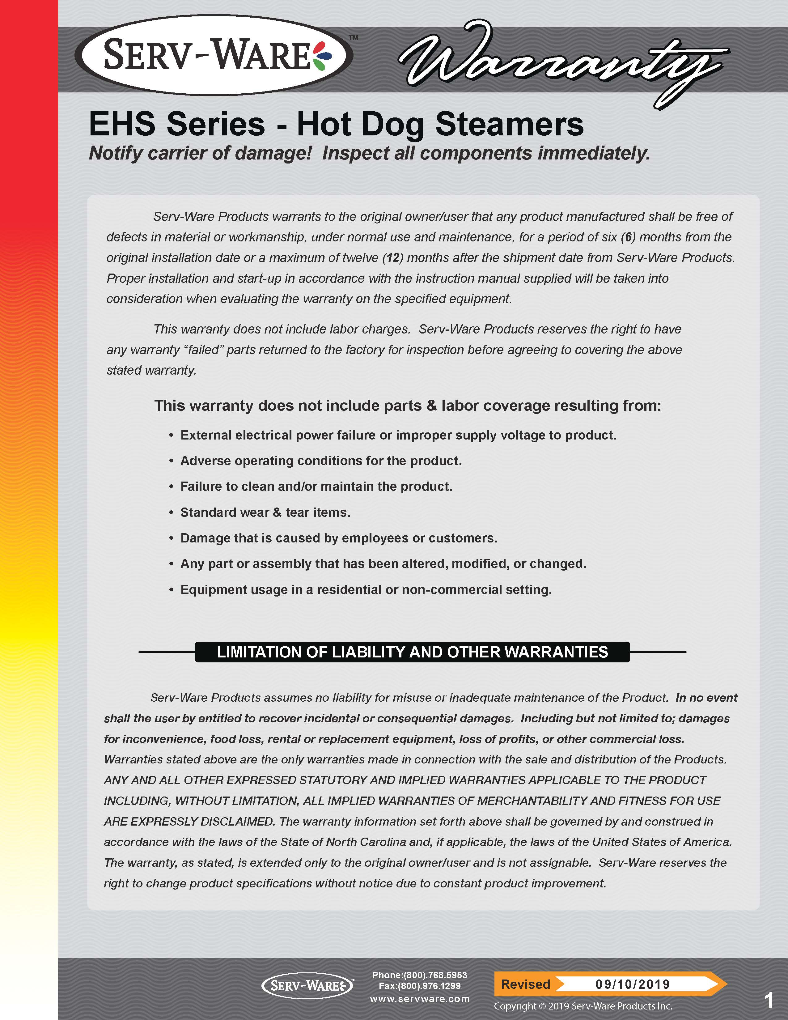 Electric Hot Dog Steamer, EHS-02