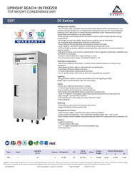 Everestref ESF1,  29 1/4" 1 Door Freezer