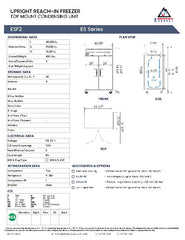 Everestref ESF2,  49 3/4" 2 Door Freezer