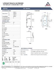 Everestref ESHF2,  29 1/4" 1 Section Half Door Freezer
