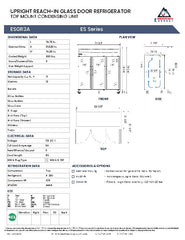 Everestref ESGWR3A, 75" 3 Glass Door (Swing)  Refrigerator