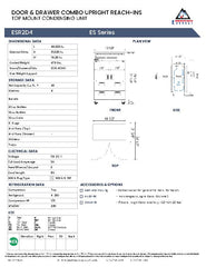 Everestref ESR2D4,  49 3/4" 2 Section - 2 Half Dr (LFT & RT; Top) & 4 Drawer (LFT & RT; Bottom 2 each) Refrigerator