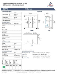 Everestref ESRF3,  75" 3 Door (2/3 Ref & 1/3 Fzr) Dual Temp