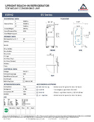 Everestref ESRH2, 29 1/4" 1 Section Half Door Refrigerator
