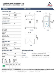 Everestref ESWF2,  59" 2 Wide Door Freezer