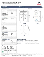 Everestref ESWQ3,  59" 2 Wide Section (3/4 Ref & 1/4 Fzr) Dual Temp