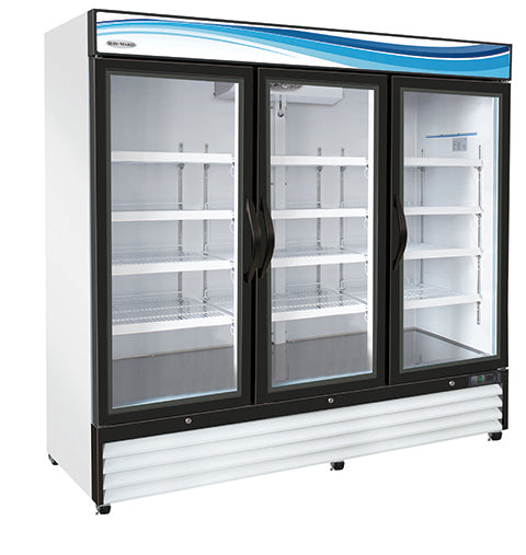 81" 3 Glass Sliding Door Merchandiser, GR72S-HC