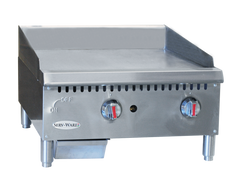 24" 2 Burner Manual Gas Griddle, SMGS-24