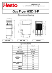 HSD-3-P Gas Fryer, 16"*30"*46", 1-Year Labor & Parts